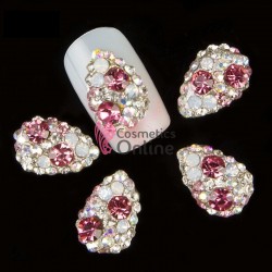 Decoratiuni 3D Metalice 086 SS Argintii cu Stras 